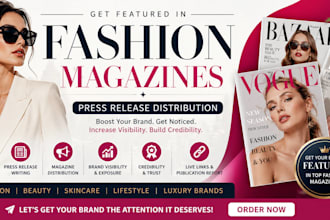 distribute your fashion brand press release to leading fashion magazines