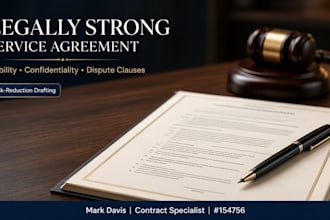 draft a legally binding service agreement to secure your business