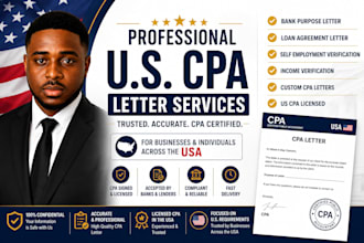 prepare CPA letters for mortgage loan and bank requirements