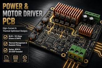 design custom motor driver power and supply pcb layout