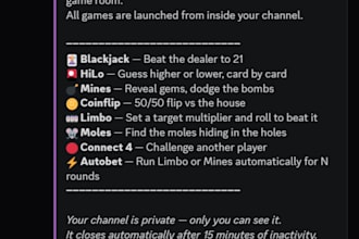 develop custom coded discord bots for you