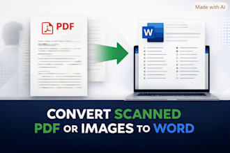 convert scanned PDF or  images into word