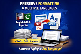 type scanned documents into word