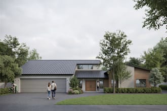 create realistic exterior architectural renderings