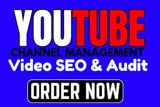 do youtube channel management, be your channel manager