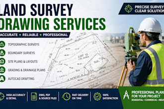 draw land survey plans for you