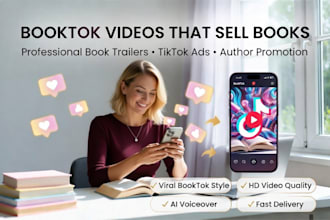 create booktok videos, book trailers and tiktok ads for your book