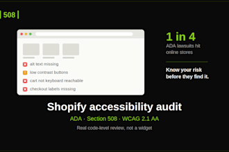 audit your shopify store for ada, section 508, and wcag