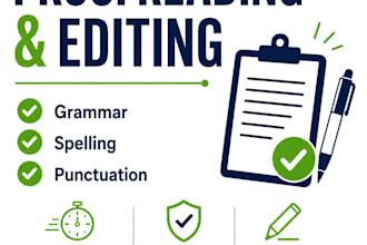 proofread and correct grammar, spelling, and punctuation