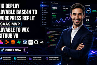 fix deploy lovable base44 to wordpress replit saas mvp lovable to wix github v0