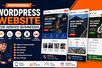 design wordpress website for plumber roofing hvac towing pest control business