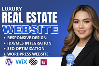 design wordpress real estate website, realtor idx mls integration landing page