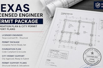 texas engineering stamp structural analysis construction plan permit draft plans