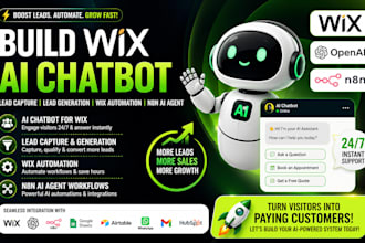 build wix ai chatbot lead capture lead generation wix automation n8n ai agent