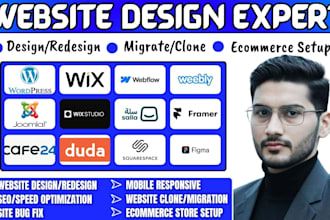 redesign migrate webflow framer wix studio salla cafe24 duda website seo bug fix