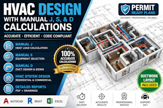 design hvac systems with manual j, s, and d calculations