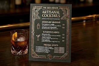 design a high converting custom menu or digital menu boards