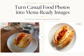 turn casual food photos into menu and social media images