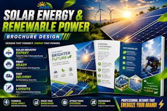 design a solar energy and renewable power brochure