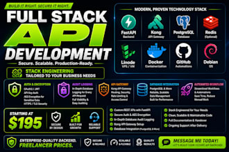 build secure API infrastructure and backend systems
