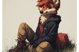 draw custom furry art, furry character, fursona, and anthro for you