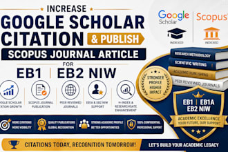 increase google scholar citation, publish scopus journal article for eb1 eb2 niw