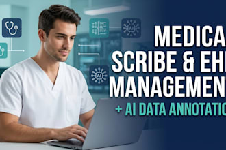 provide medical scribing, ehr management, and health ai training