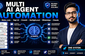 build multi ai agent n8n make com vapi retell ghl synthflow crew ai automation