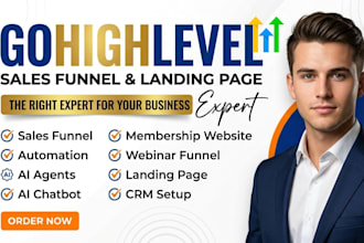 build high converting gohighlevel sales funnel and ghl landing page