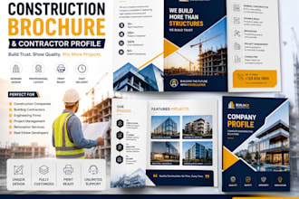 design construction company brochure and contractor profile