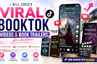 create viral booktok videos and book trailers for authors