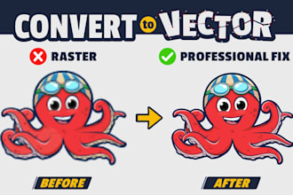 do vector tracing, vectorize image, ai logo to vector
