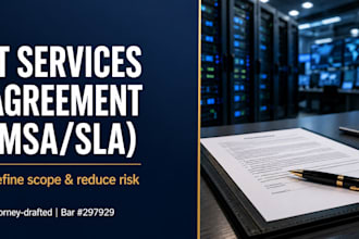 draft custom IT service agreements and managed services contracts msa