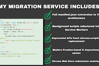 fix and migrate your chrome extension to manifest v3