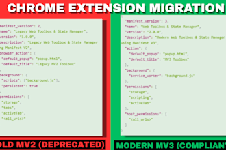 fix and migrate your chrome extension to manifest v3
