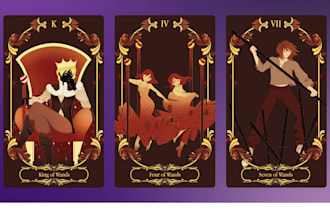 design tarot card illustration tarot card design oracle card design