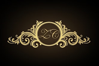 create a beautiful wedding monogram logo design