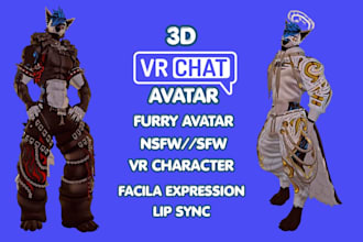vrchat furry avatar vrc commission vr character furry nsfw 3d model anime vrchat