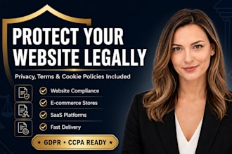 draft a privacy policy, terms of service, and cookie policy for your website