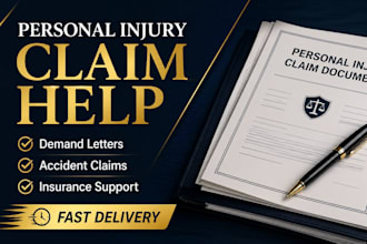 write personal injury, claim documents, demand letters and support letters