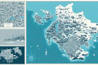 design vector map in illustrator for your event or festival