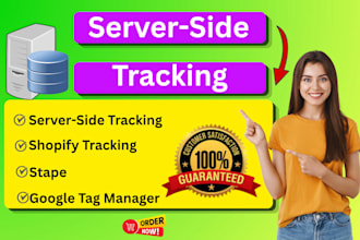 set up google tag manager, server side tracking, shopify tracking with stape