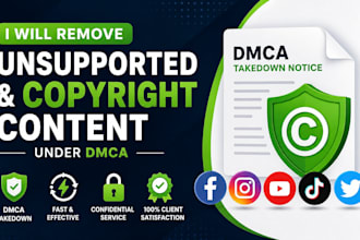 remove unsupported and copyright content under dmca