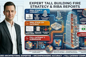 prepare a tall building fire strategy and riba stage fire reports