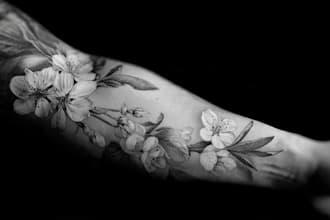 design a tattoo in black and white or in color