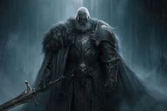 illustrate a dark fantasy character