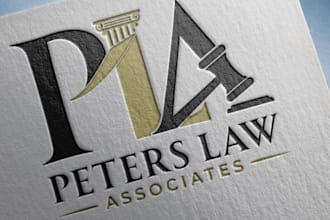 elegant law firm, attorney and legal logo design with brand identity