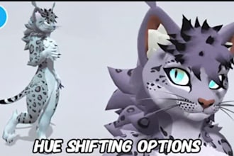 custom vrchat avatar vr character model vrc furry avatar with full body tracking