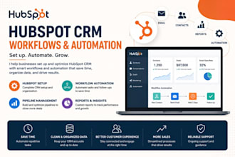 do hubspot CRM setup and workflow automation