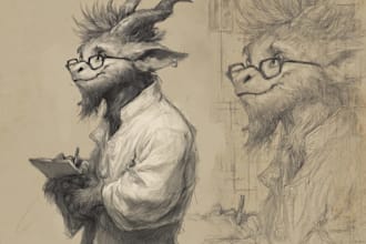 design a detailed furry reference sheet for your fursona